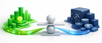 risk on risk off crypto market cycles illustration