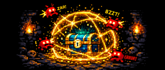 Pixel art illustration showing crypto wallet safety tips and protection against hackers.