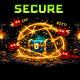 Pixel art illustration showing crypto wallet safety tips and protection against hackers.