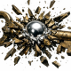 An antique brass key shattering to reveal a liquid silver core, representing account abstraction crypto killing the seed phrase.