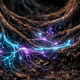 A glowing mycelium network connecting tree roots, representing cross chain crypto explained and blockchain interoperability.