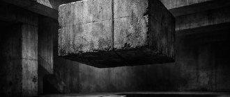 A massive concrete block hanging over a fragile scale, representing the crushing weight of hidden token supply crypto metrics.