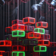 Metallic hands manipulating trading blocks with strings, representing algorithmic control in crypto market making.