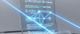 A digital document being scanned by blue laser lines, representing how to read crypto whitepaper efficiently.