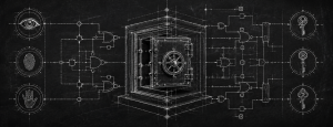 A hand-drawn technical blueprint showing the programmatic architecture of smart accounts.