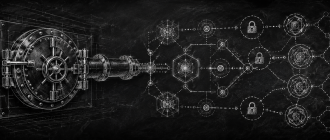A hand-drawn technical chalk blueprint representing crypto self custody security architectures.