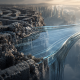 A minimalist glass bridge representing frictionless DeFi onboarding.