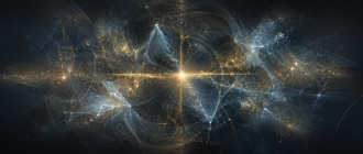 Abstract digital expressionist art visualizing a zero-knowledge proof concept.