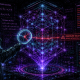 Graphic novel illustration depicting a risk manager analyzing macroeconomic probabilities and tail risks on a decentralized prediction market terminal.