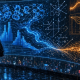 Graphic novel illustration of an institutional trader executing delta-neutral basis trading crypto spreads across spot and futures venues.