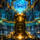 Graphic novel illustration of a protocol architect verifying zero-knowledge SNARK circuits on top of Bitcoin's Taproot base layer via BitVM.
