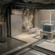 Subterranean architectural cutaway of a sovereign wealth cryptographic vault engineered within a mountain reserve facility.